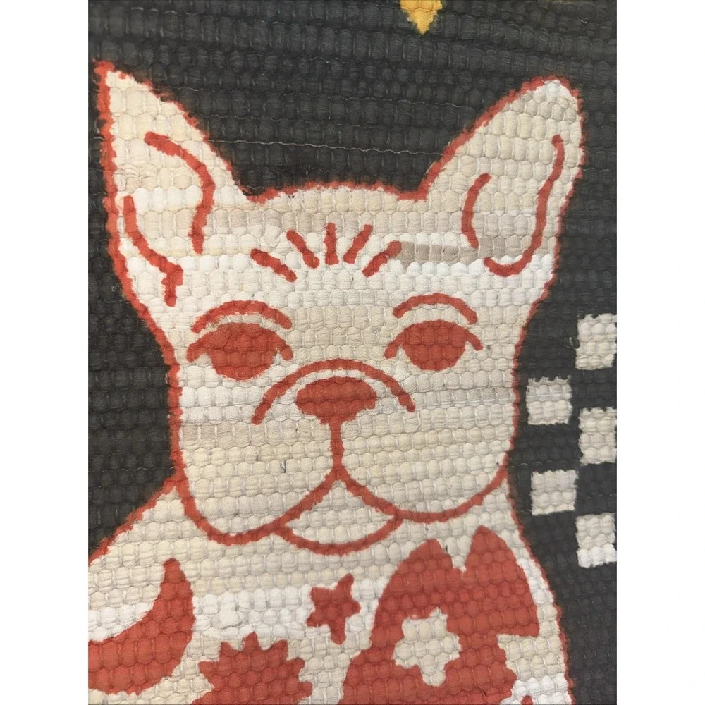 Urban Outfitters Tattooed Frenchie Wall Hanging Tapestry Dog Celestial Fringed